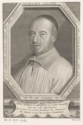 Portret van Jean-Jacques Olier by Étienne Desrochers