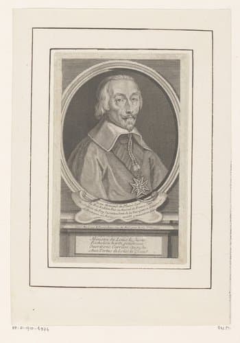 Portret van Armand-Jean du Plessis hertog van Richelieu by Étienne Desrochers