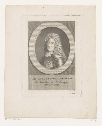 Portret van Luitenant generaal de Castellas de Fribourg by Dorgez