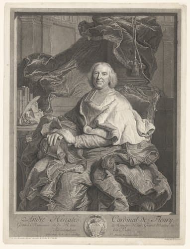 Portret van André-Hercule de Fleury by Pierre Drevet