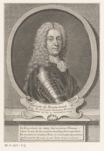 Portret van George II, koning van Groot-Brittannië by Étienne Desrochers