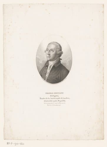 Portret van Thomas Pennant by Ambroise Tardieu