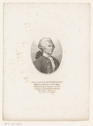Portret van Jean le Rond d'Alembert by Ambroise Tardieu