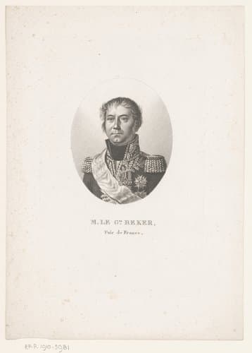 Portret van Nicolas Léonard Beker by Ambroise Tardieu