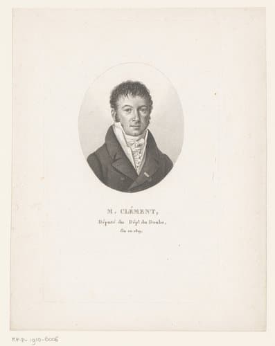 Portret van Charles-Louis Clément by Ambroise Tardieu