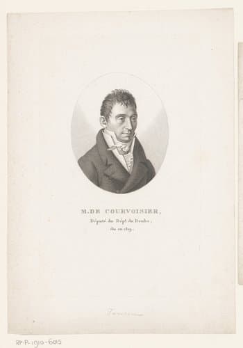 Portret van Jean Joseph Antoine de Courvoisier by Ambroise Tardieu