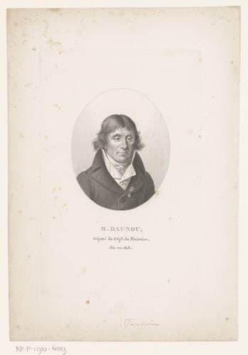 Portret van Pierre Claude François Daunou by Ambroise Tardieu