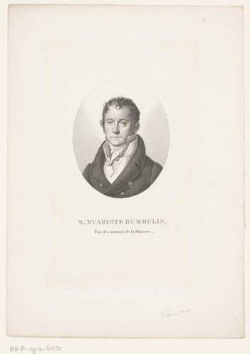 Portret van Evariste Dumoulin by Ambroise Tardieu