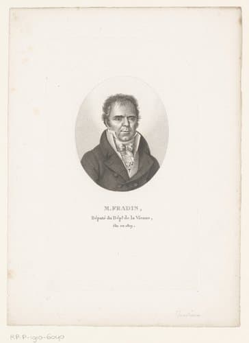 Portret van Charles Pierre Fradin by Ambroise Tardieu