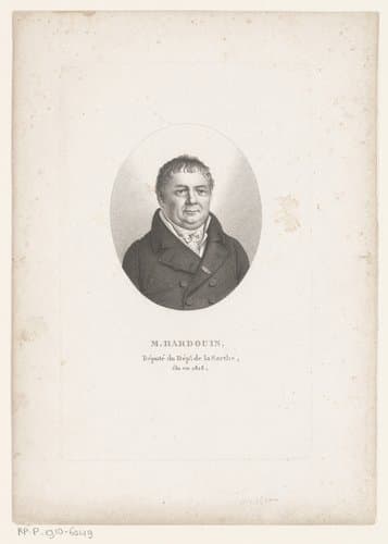 Portret van Julien Pierre Jean Hardouin by Ambroise Tardieu