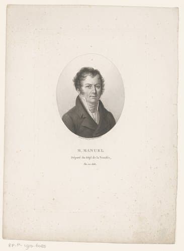 Portret van Jacques-Antoine Manuel by Ambroise Tardieu