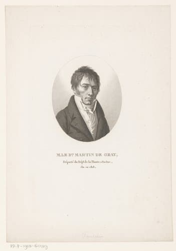 Portret van Alexandre François Joseph Martin de Gray by Ambroise Tardieu