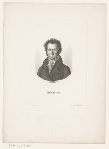 Portret van Joseph Merilhou by Charles Aimé Forestier; Ambroise Tardieu