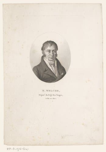 Portret van Nicolas Welche by Ambroise Tardieu