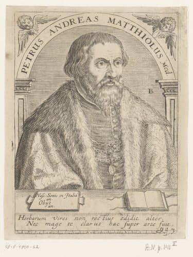 Portret van Pietro Andrea Mattioli by Robert Boissard