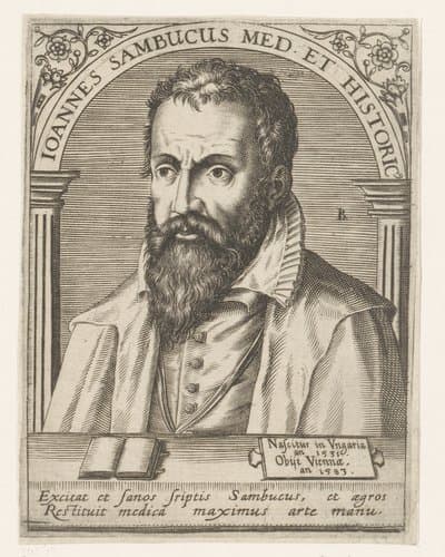 Portret van János Zsámboky by Robert Boissard