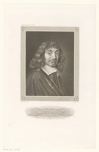 Portret van René Descartes by Karl Barth