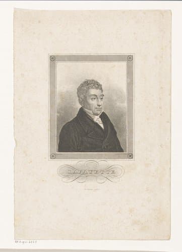 Portret van Gilbert du Motier, markies de la Fayette by Burkhart & Stöber