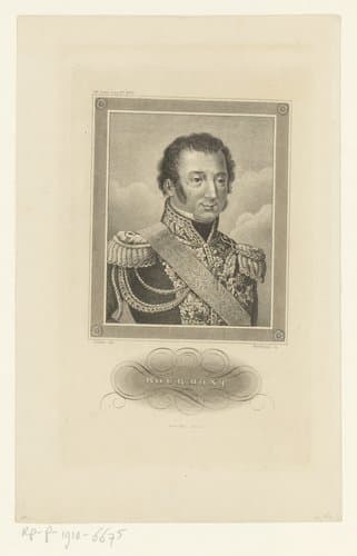 Portret van Louis Auguste Victor de Ghaises de Bourmont by Johann Georg Nordheim