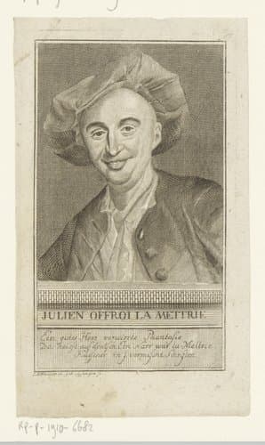 Portret van Julien Offray de la Mettrie by Johanna Dorothea Sysang