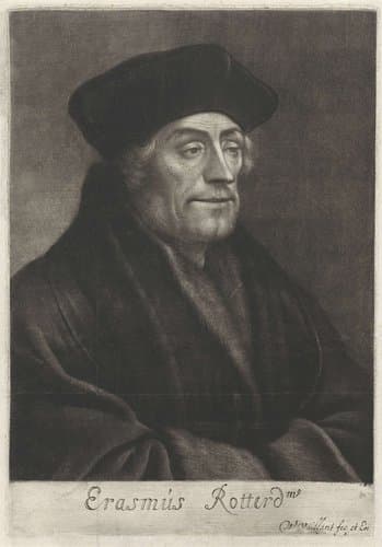 Portret van Desiderius Erasmus by Wallerant Vaillant