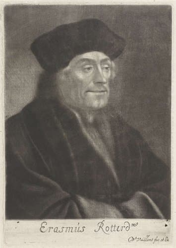 Portret van Desiderius Erasmus by Wallerant Vaillant