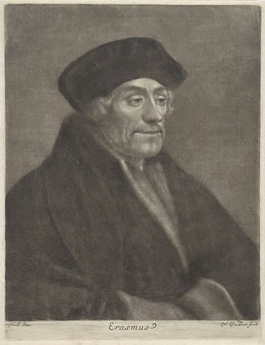 Portret van Desiderius Erasmus by Wallerant Vaillant