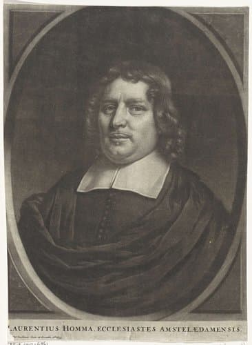 Portret van de predikant Laurentius Homma by Wallerant Vaillant
