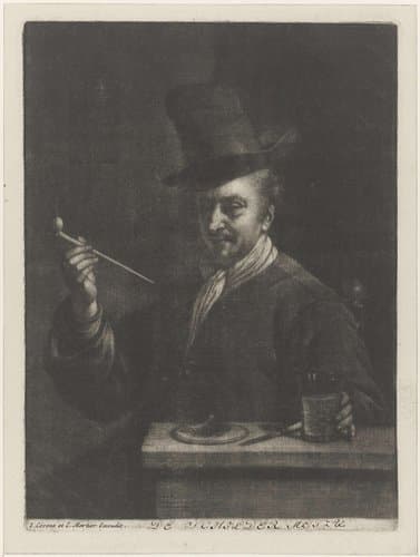 Pijprokende man by Wallerant Vaillant
