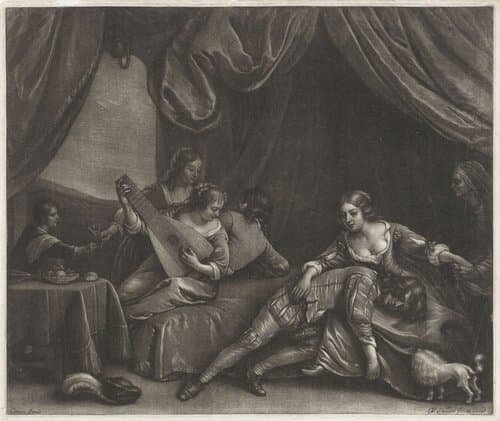 De verloren zoon bij de hoeren by Wallerant Vaillant