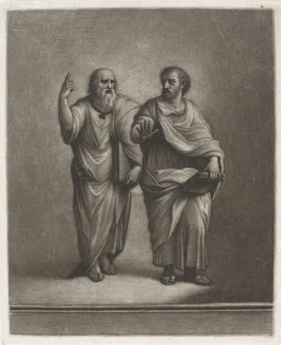 Plato en Aristoteles by Wallerant Vaillant