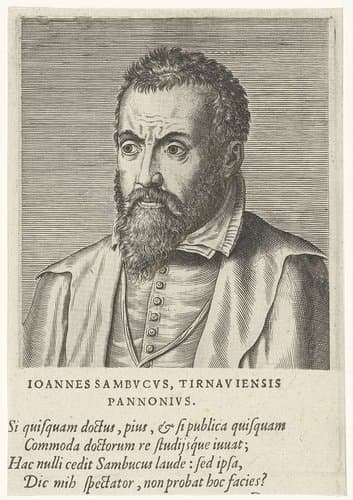 Portret van Johannes Sambucus by Philips Galle