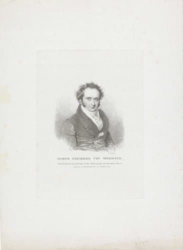 Portret van Joseph von Hormayr by Tommaso Benedetti