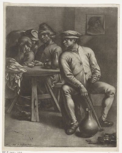 Zingende mannen in een herberg by Wallerant Vaillant