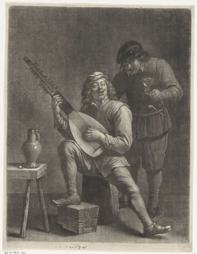 Lute Player and a Standing Man by Wallerant Vaillant