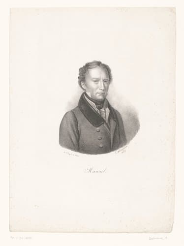 Portret van Jacques-Antoine Manuel by Alfred Delorieux
