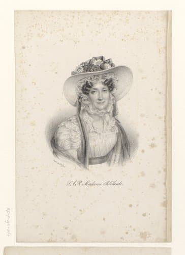 Portret van prinses Adélaïde d'Orléans by anonymous; veuve Delpech (Naudet)