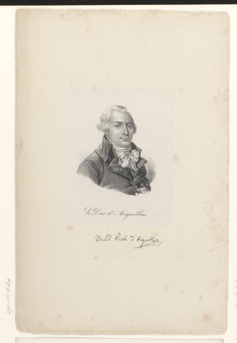 Portret van Emmanuel-Armand de Richelieu, duc d'Aiguillon by anonymous; veuve Delpech (Naudet)