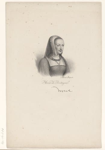 Portret van Anna van Bretagne by anonymous; veuve Delpech (Naudet)