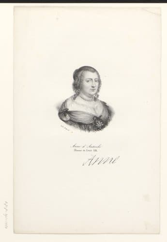 Anne d'Autriche, femme de Louis XIII by anonymous; veuve Delpech (Naudet)