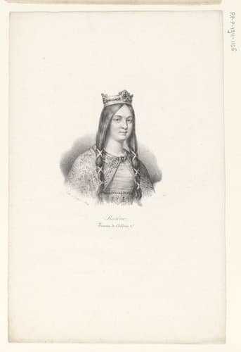 Portret van Basina van Thüringen by anonymous; veuve Delpech (Naudet)