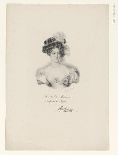 Portret van Maria Carolina van Bourbon-Sicilië by anonymous; veuve Delpech (Naudet)