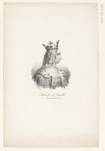 Portret van Blanca van Castilië by anonymous; veuve Delpech (Naudet)
