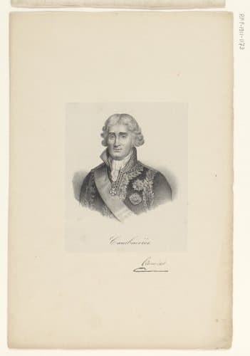 Portret van Jean-Jacques-Régis de Cambacérès by anonymous; veuve Delpech (Naudet)