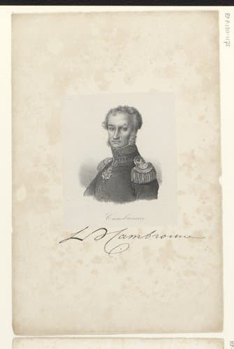 Portret van Pierre Cambronne by anonymous; veuve Delpech (Naudet)
