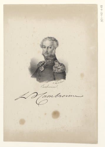 Portret van Pierre Cambronne by anonymous; veuve Delpech (Naudet)
