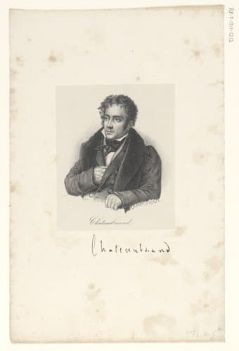 Portret van François-René de Chateaubriand by anonymous; veuve Delpech (Naudet)