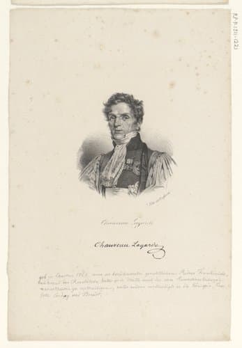 Portret van Claude François Chauveau-Lagarde by anonymous; veuve Delpech (Naudet)