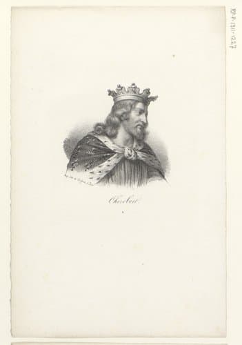 Portret van koning Charibert I by anonymous; veuve Delpech (Naudet)