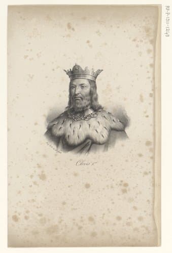 Portret van koning Clovis I by anonymous; veuve Delpech (Naudet)